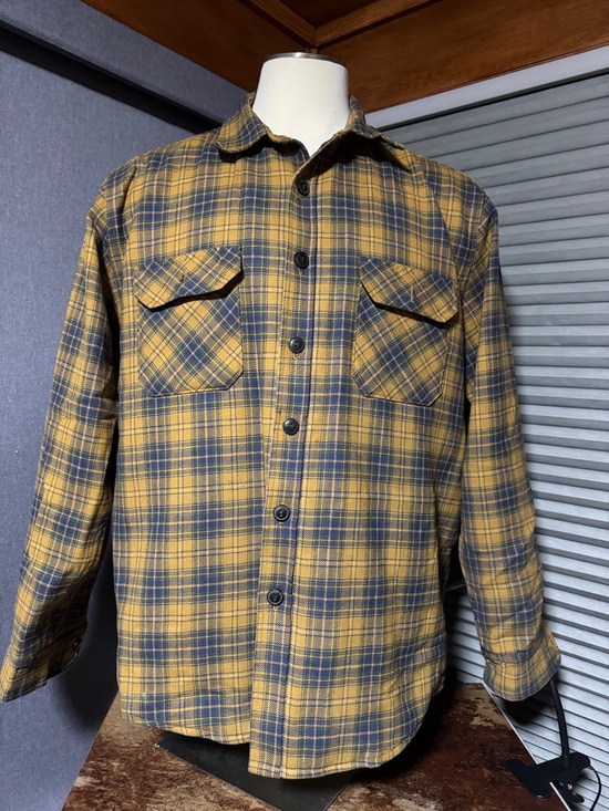 Pendleton Other - Pendleton Yellow & Navy Plaid Shirt Jacket